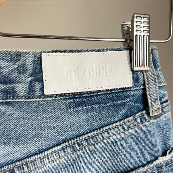 Re/Done 90s Comfy Jean Distressed Ripped Sunfaded Destroy Baggy Size 23 NWT - Picture 11 of 13